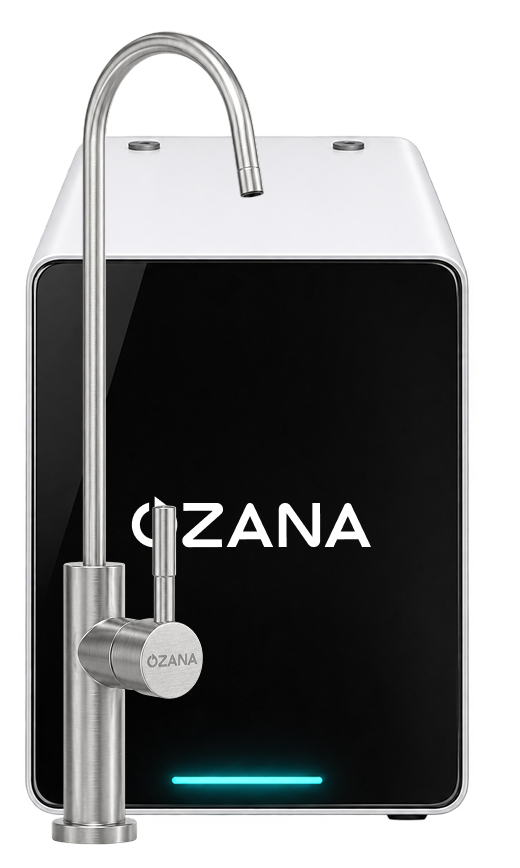 Système OZANA Flow avec son robinet en acier inoxydable